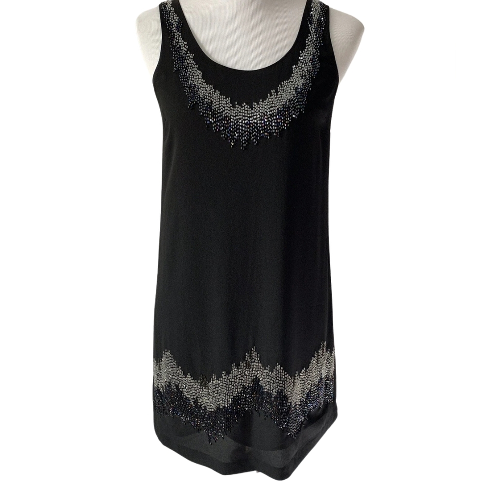 Ark & Co Black Sleeveless Dress with Silver Accents